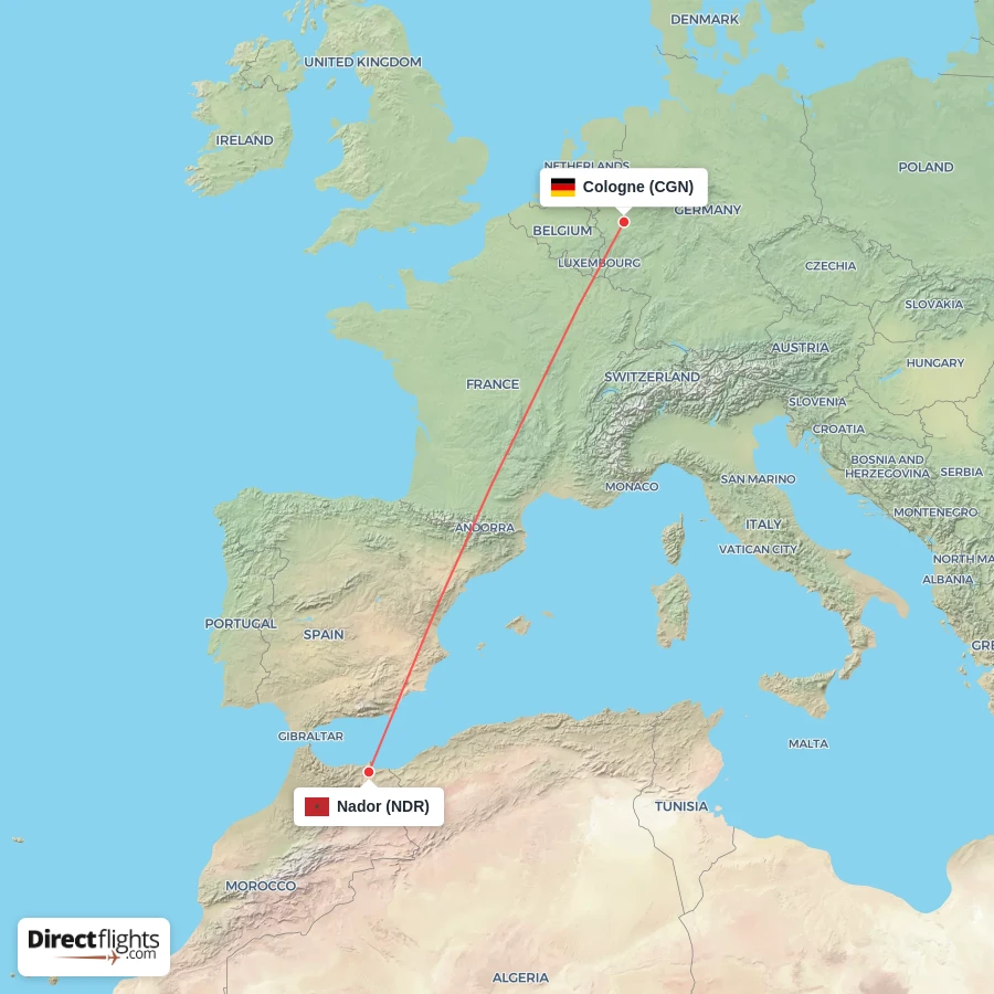 CGN - NDR route map