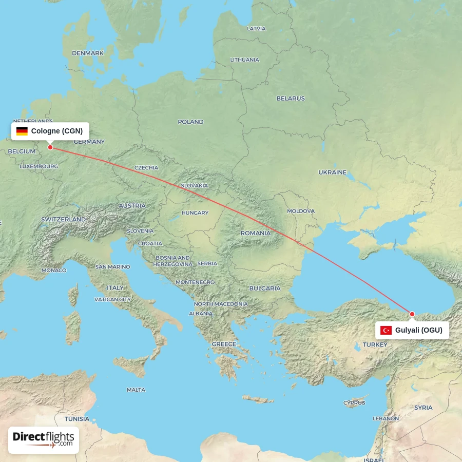 CGN - OGU route map