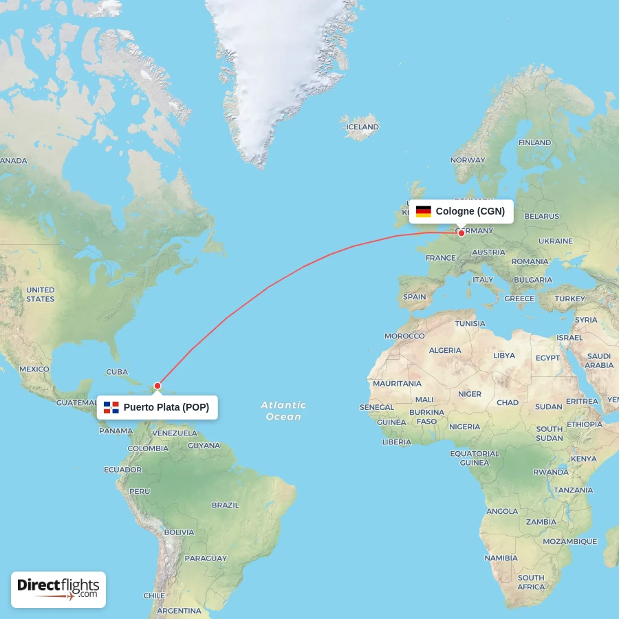 CGN - POP route map