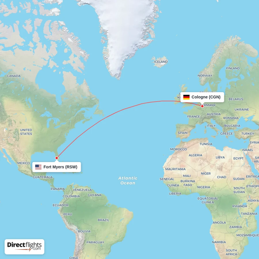 CGN - RSW route map
