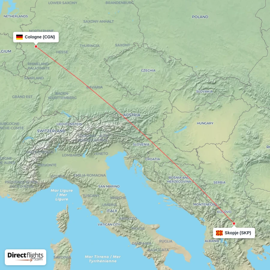 CGN - SKP route map
