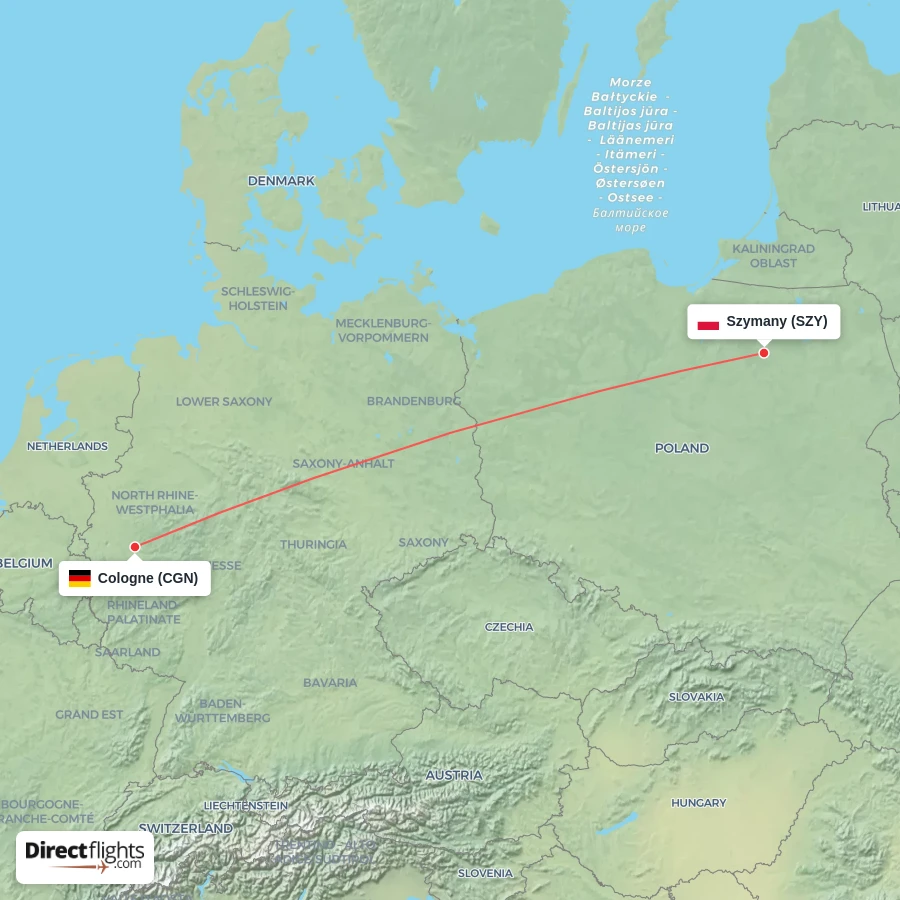 CGN - SZY route map