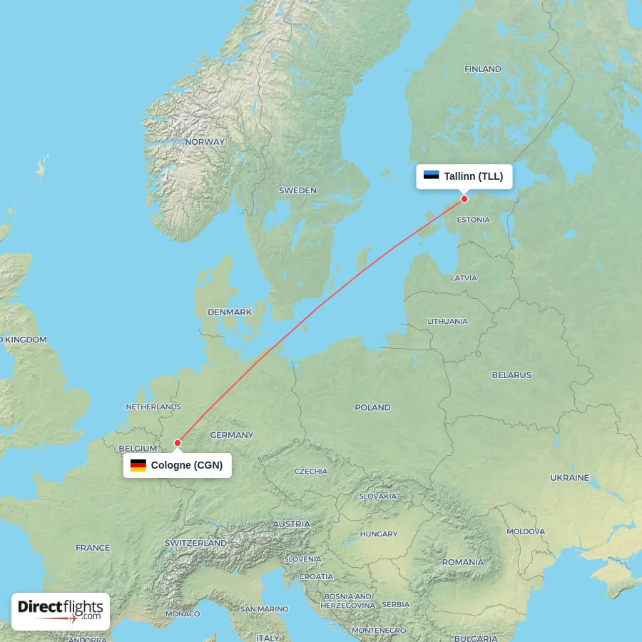 CGN - TLL route map