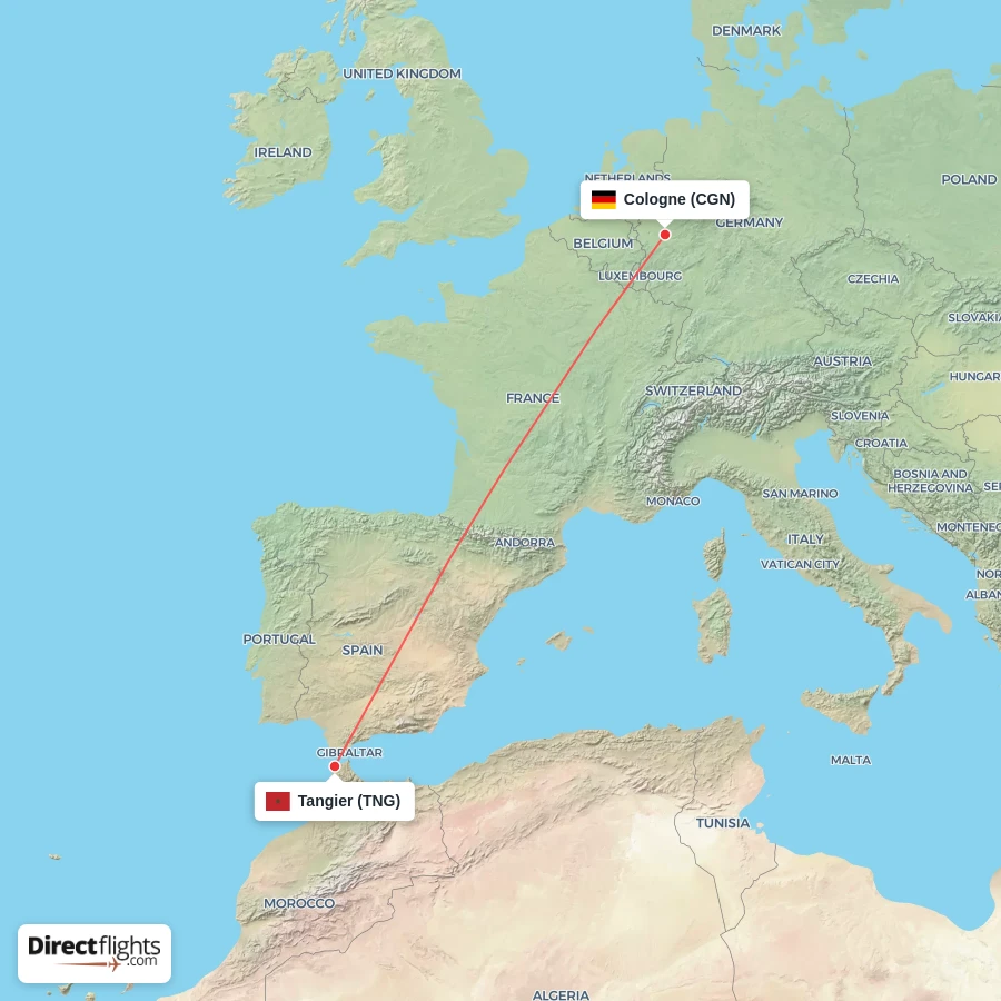 CGN - TNG route map