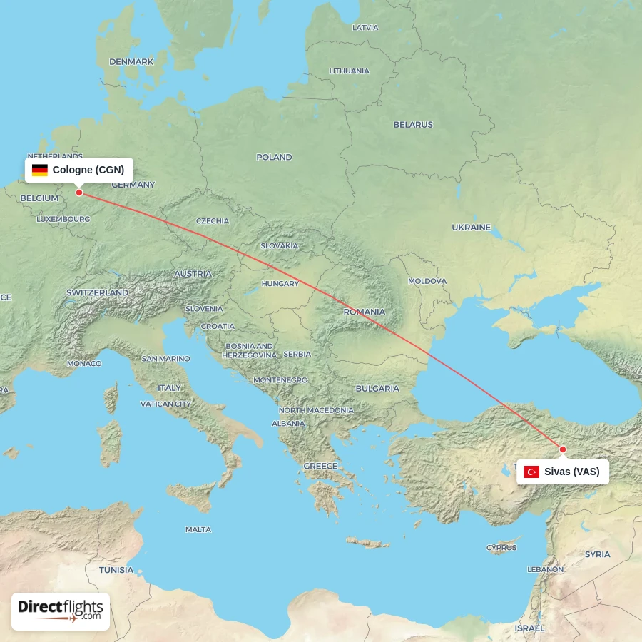 CGN - VAS route map