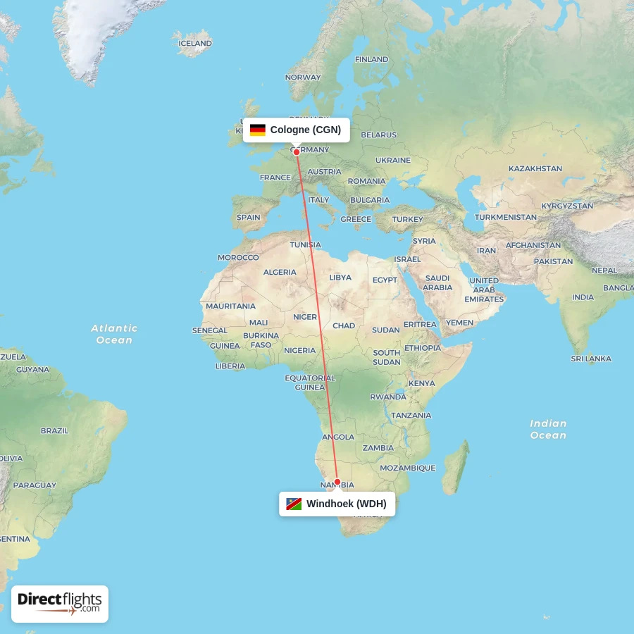 CGN - WDH route map