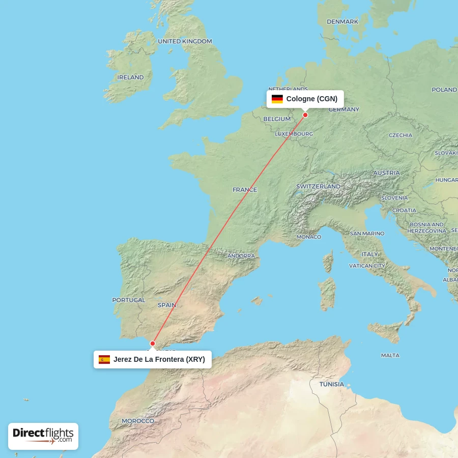 CGN - XRY route map