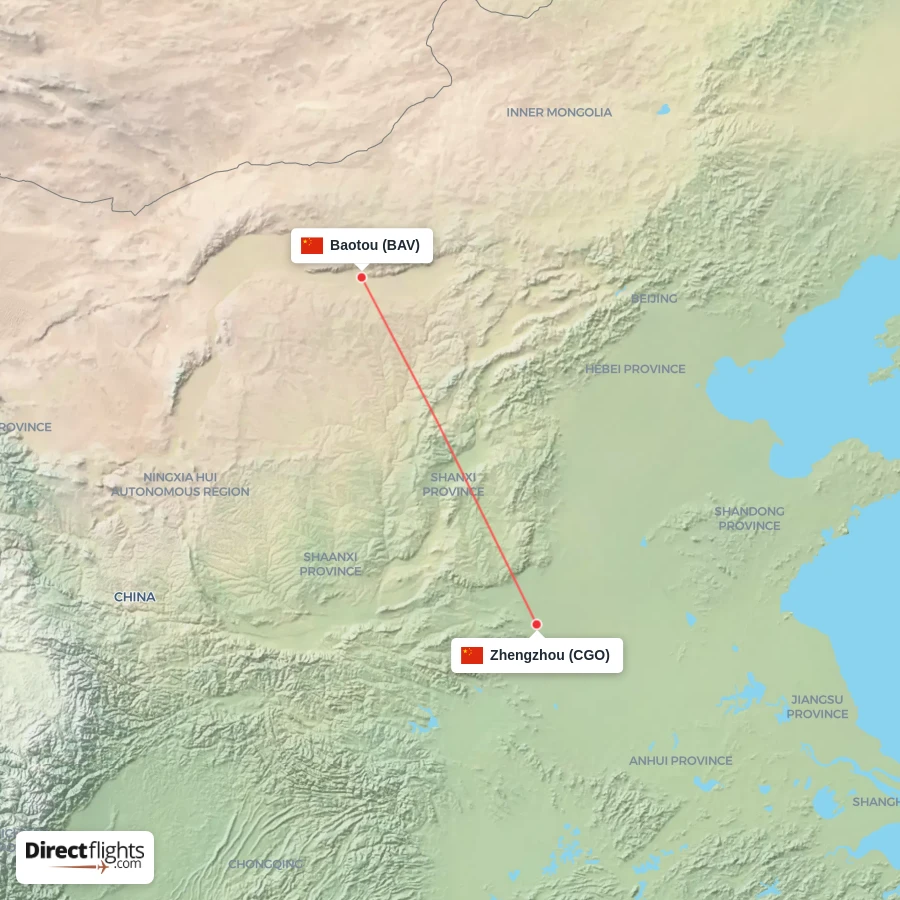 CGO - BAV route map