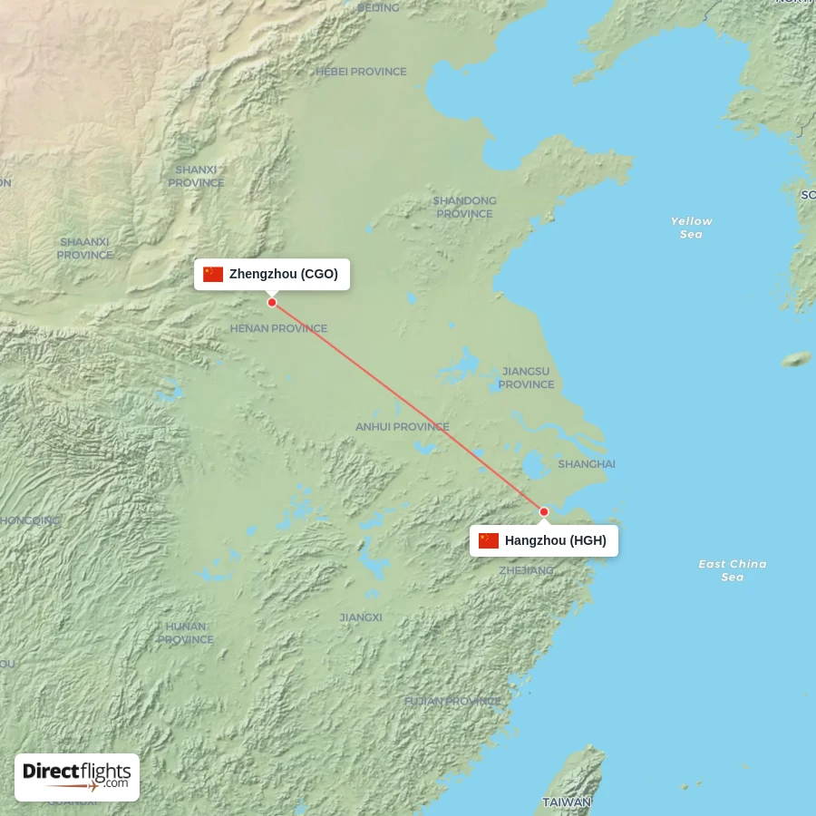 CGO - HGH route map
