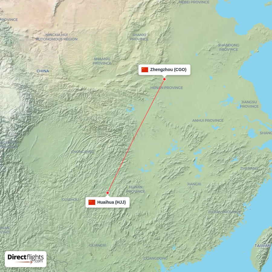 CGO - HJJ route map