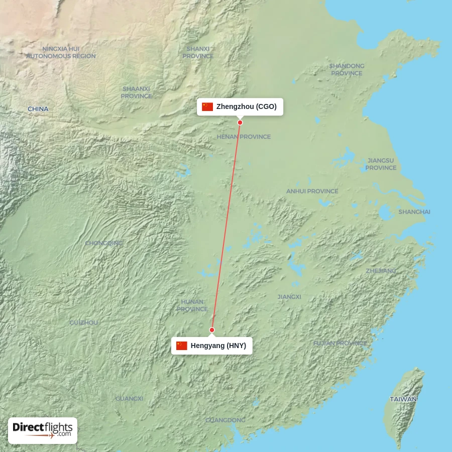 CGO - HNY route map