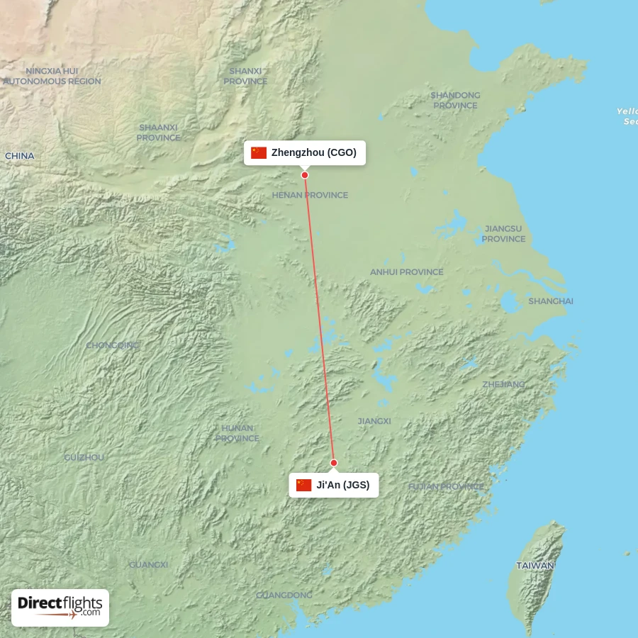 CGO - JGS route map