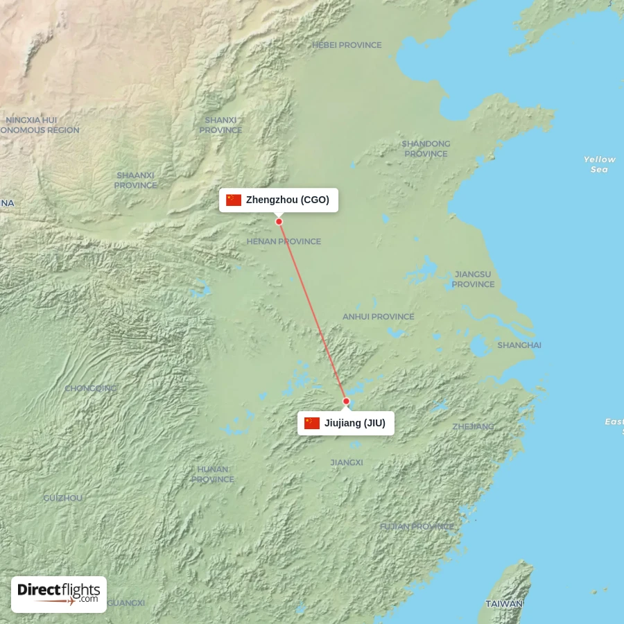 CGO - JIU route map