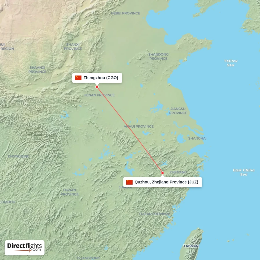 CGO - JUZ route map