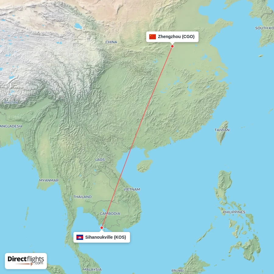 CGO - KOS route map
