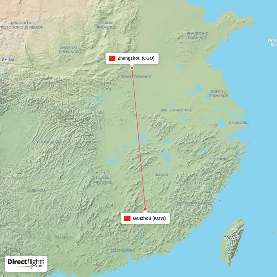 CGO - KOW route map