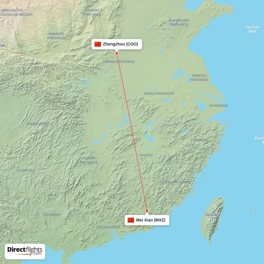 CGO - MXZ route map