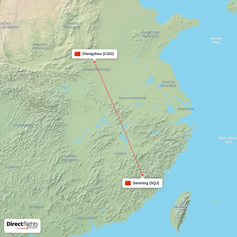 CGO - SQJ route map