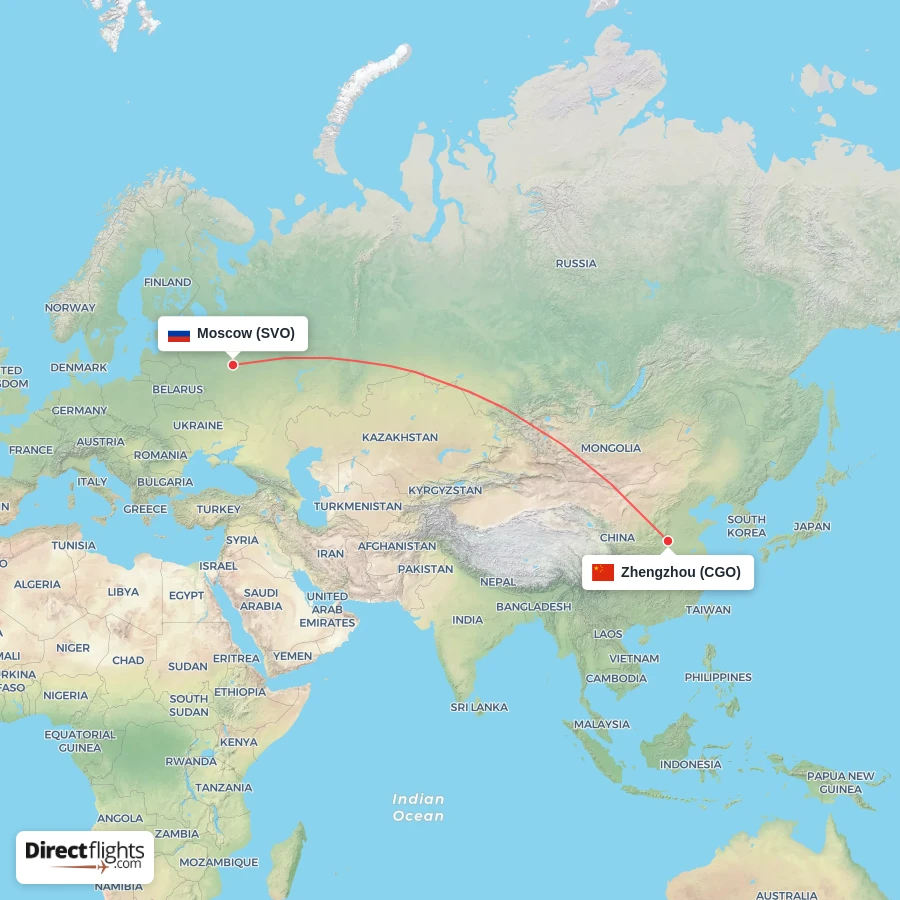 CGO - SVO route map