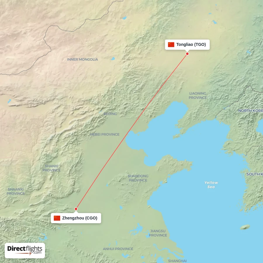 CGO - TGO route map