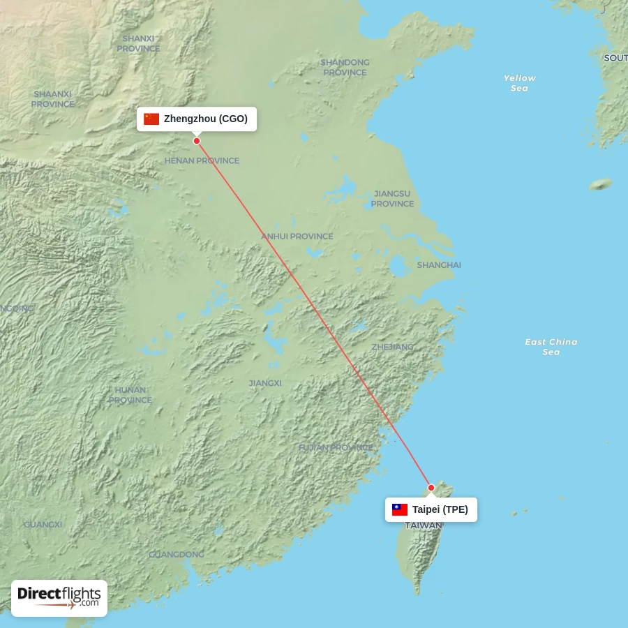 CGO - TPE route map