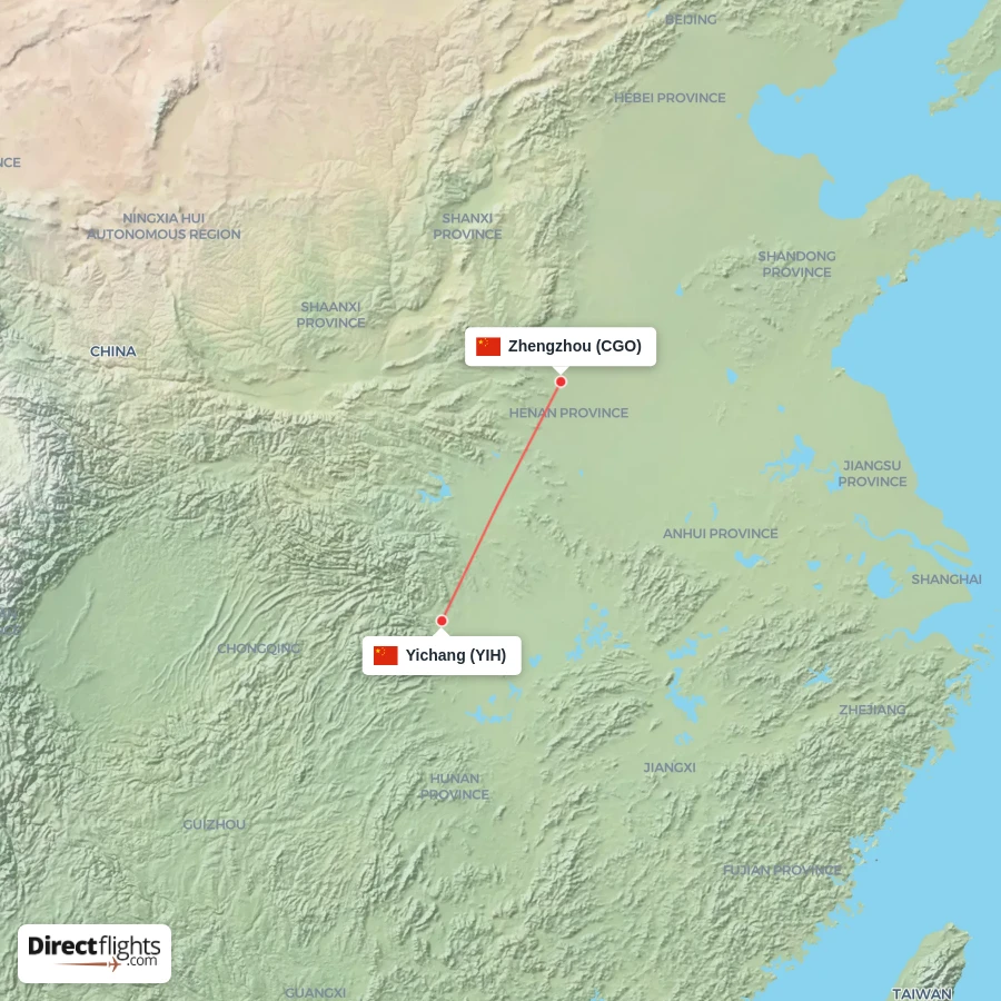 CGO - YIH route map