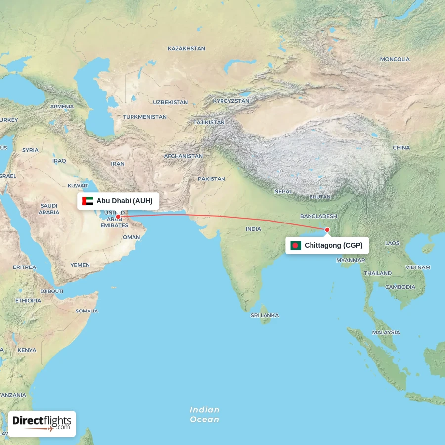 CGP - AUH route map