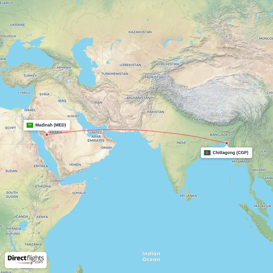 CGP - MED route map