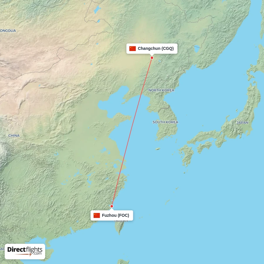 CGQ - FOC route map