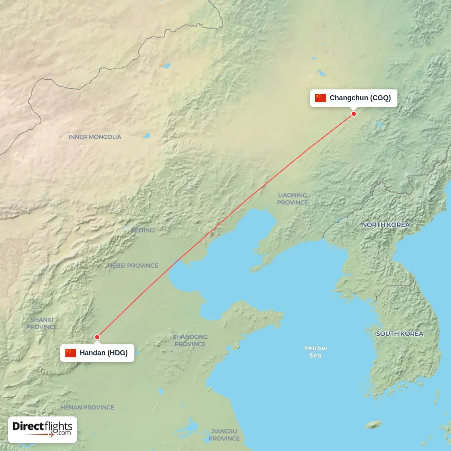 CGQ - HDG route map