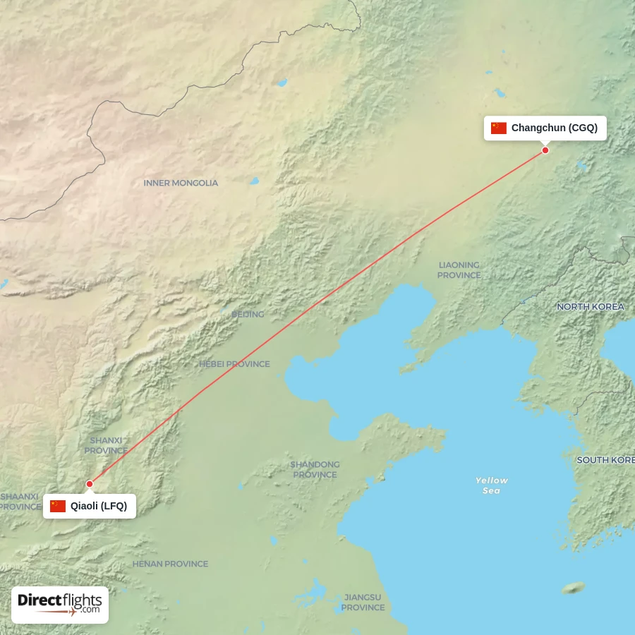 CGQ - LFQ route map