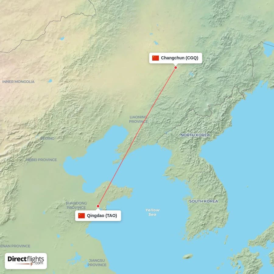 CGQ - TAO route map