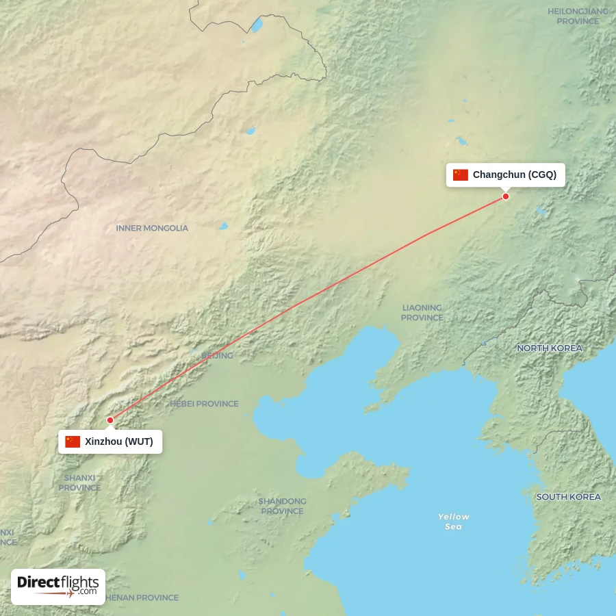 CGQ - WUT route map