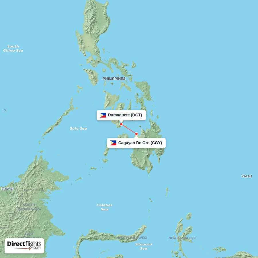 CGY - DGT route map