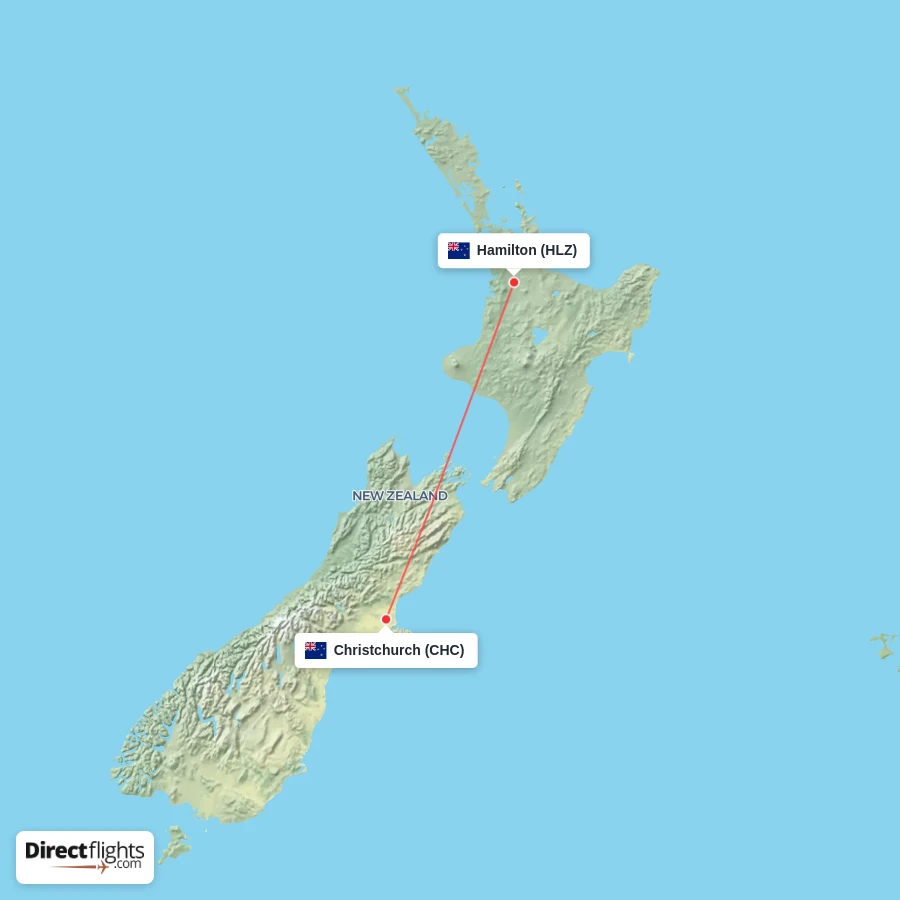 CHC - HLZ route map