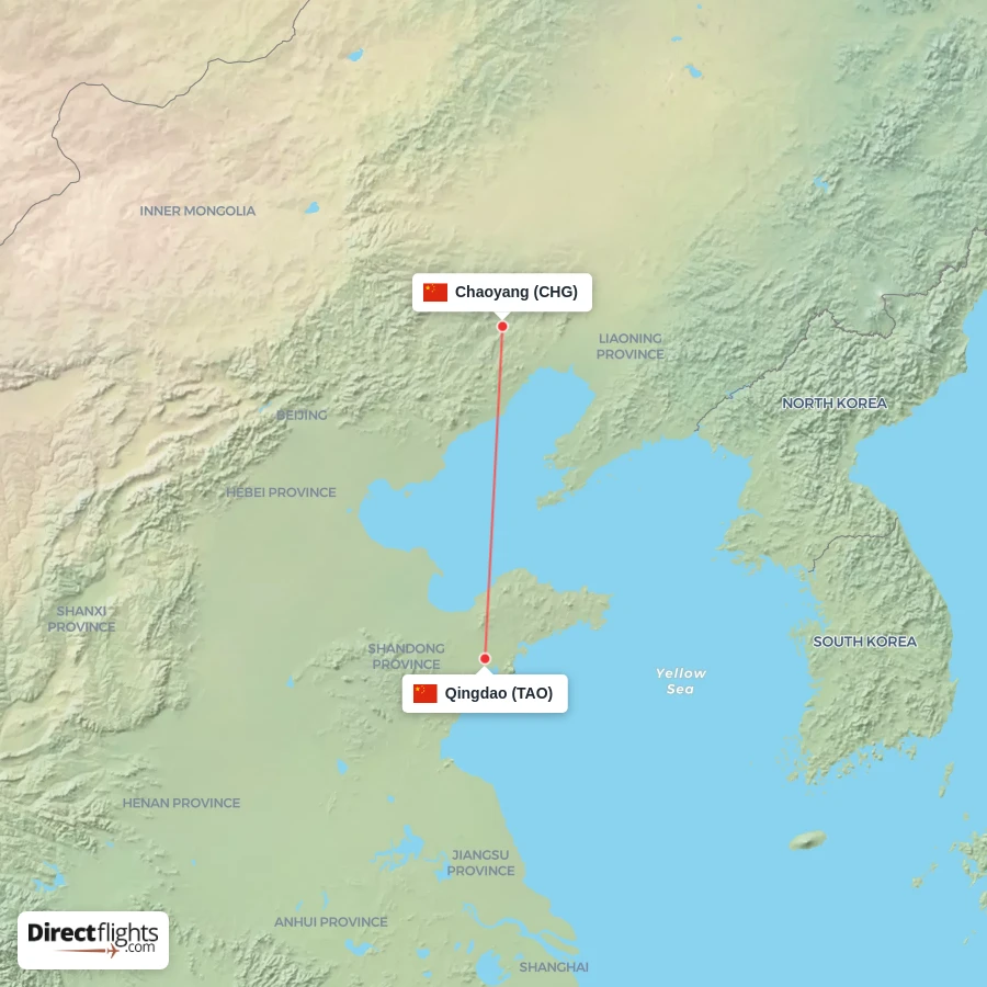 CHG - TAO route map