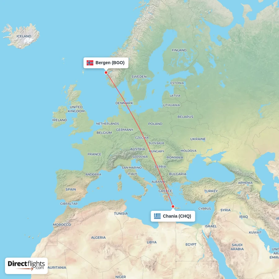 CHQ - BGO route map