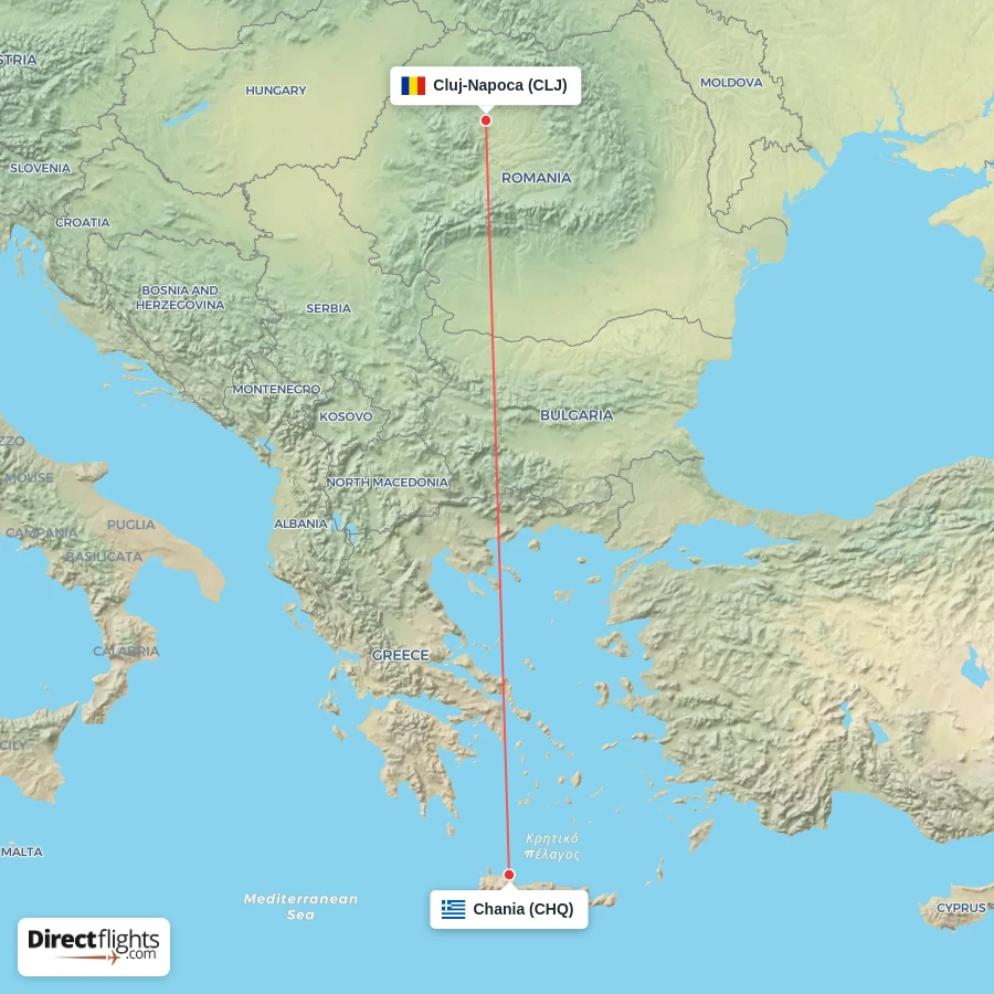 CHQ - CLJ route map