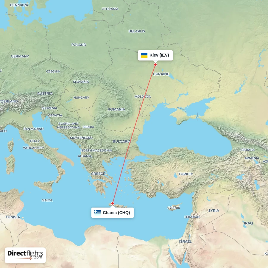 CHQ - IEV route map