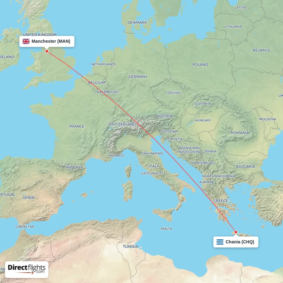 CHQ - MAN route map