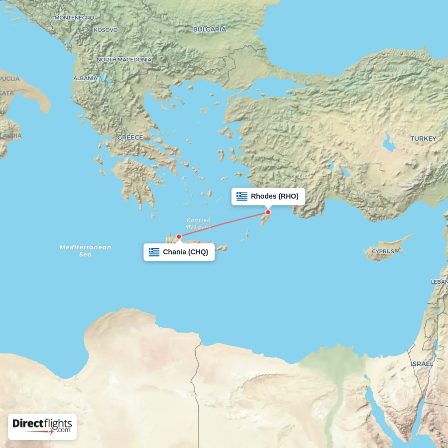 CHQ - RHO route map