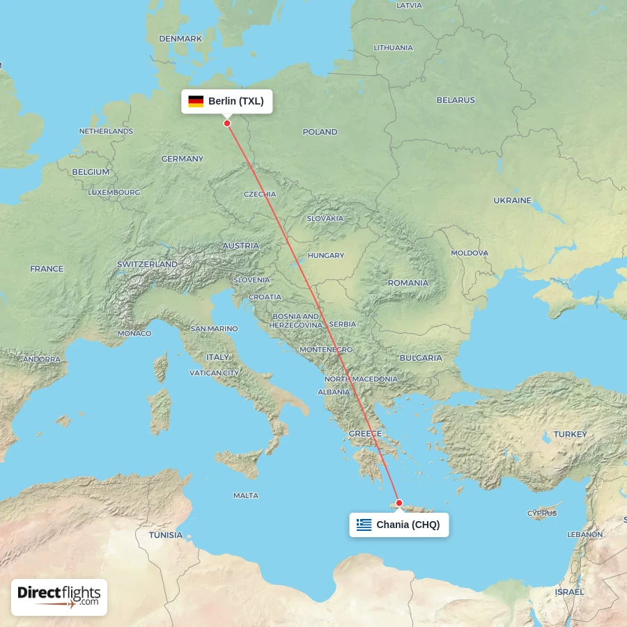 CHQ - TXL route map