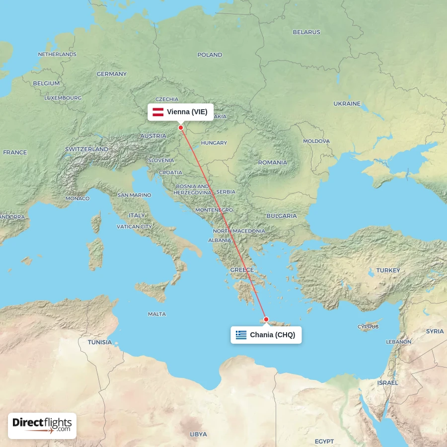 CHQ - VIE route map