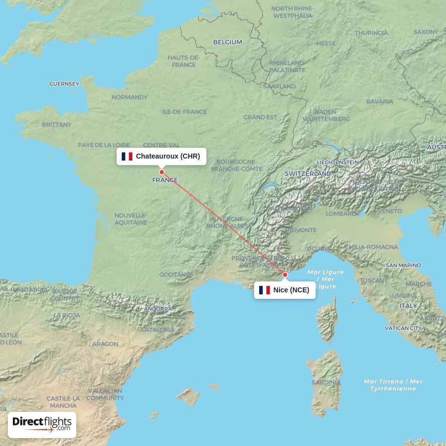 CHR - NCE route map
