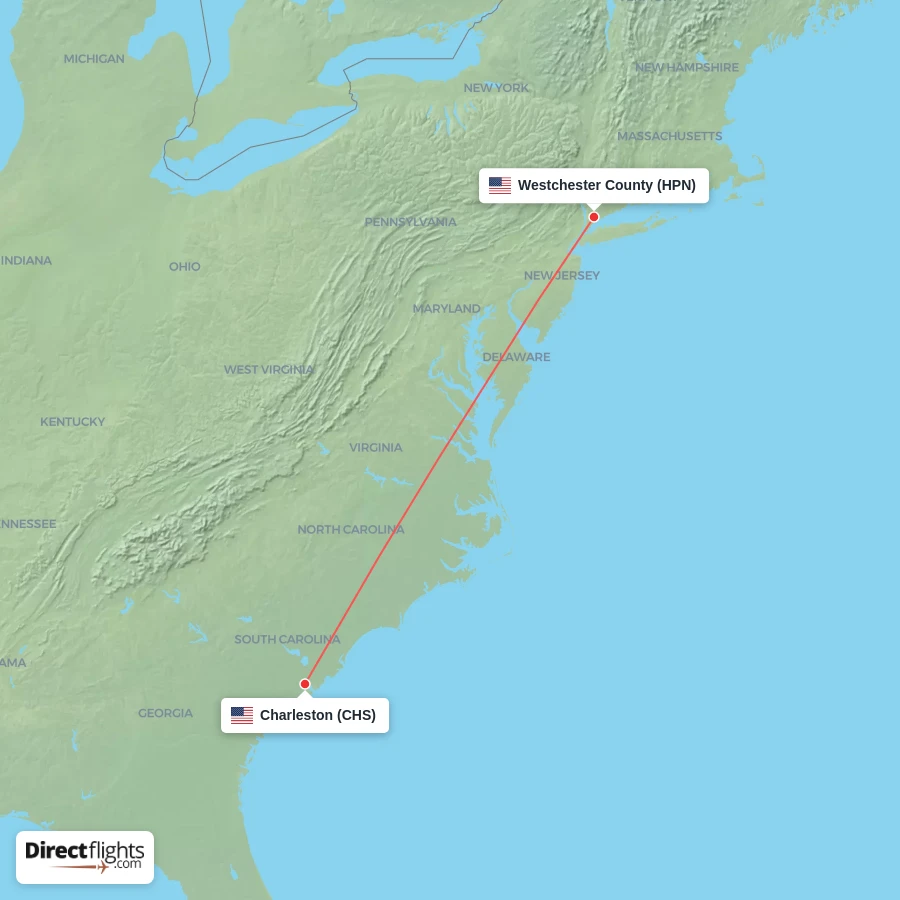 CHS - HPN route map