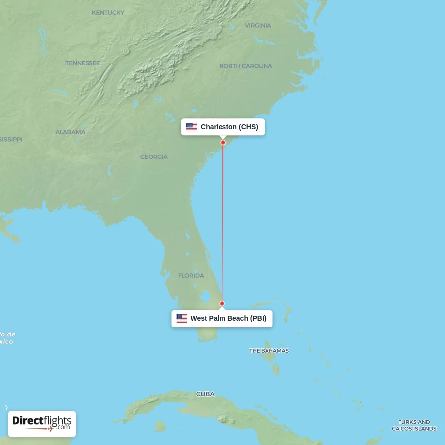 CHS - PBI route map