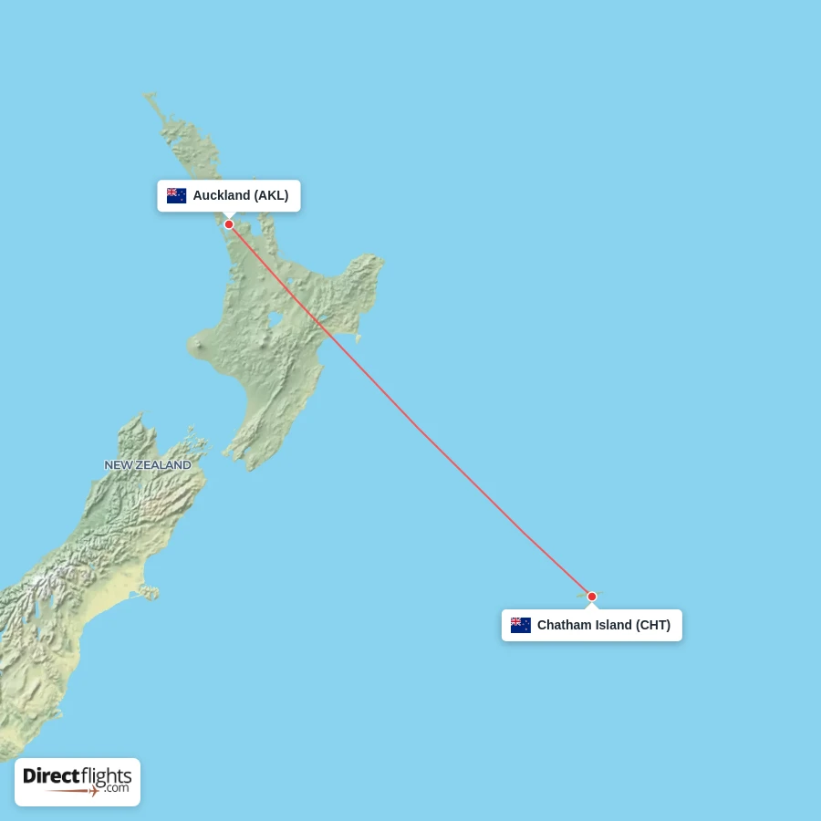 CHT - AKL route map