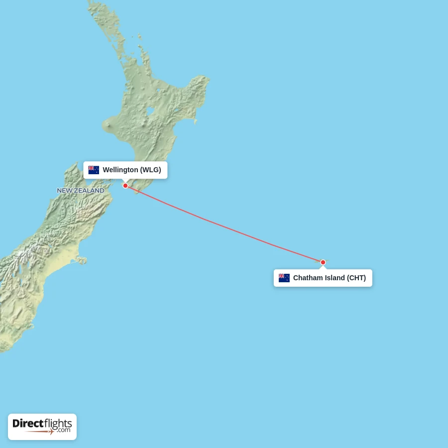 CHT - WLG route map
