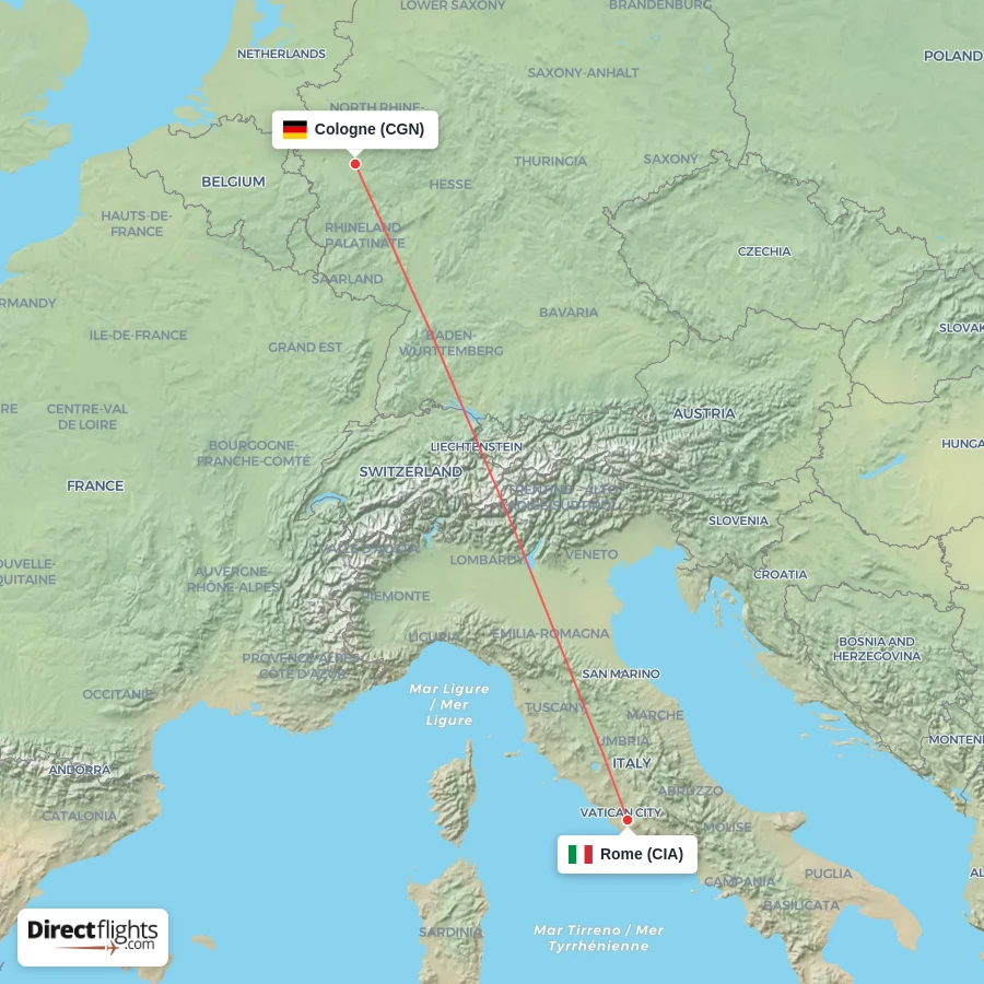 CIA - CGN route map