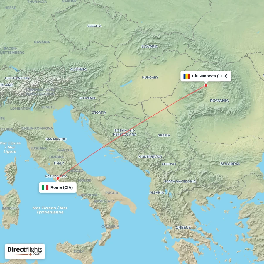 CIA - CLJ route map